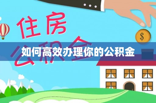 新竹如何高效办理你的公积金