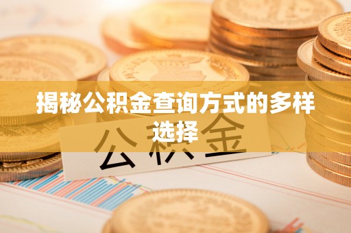 新竹揭秘公积金查询方式的多样选择